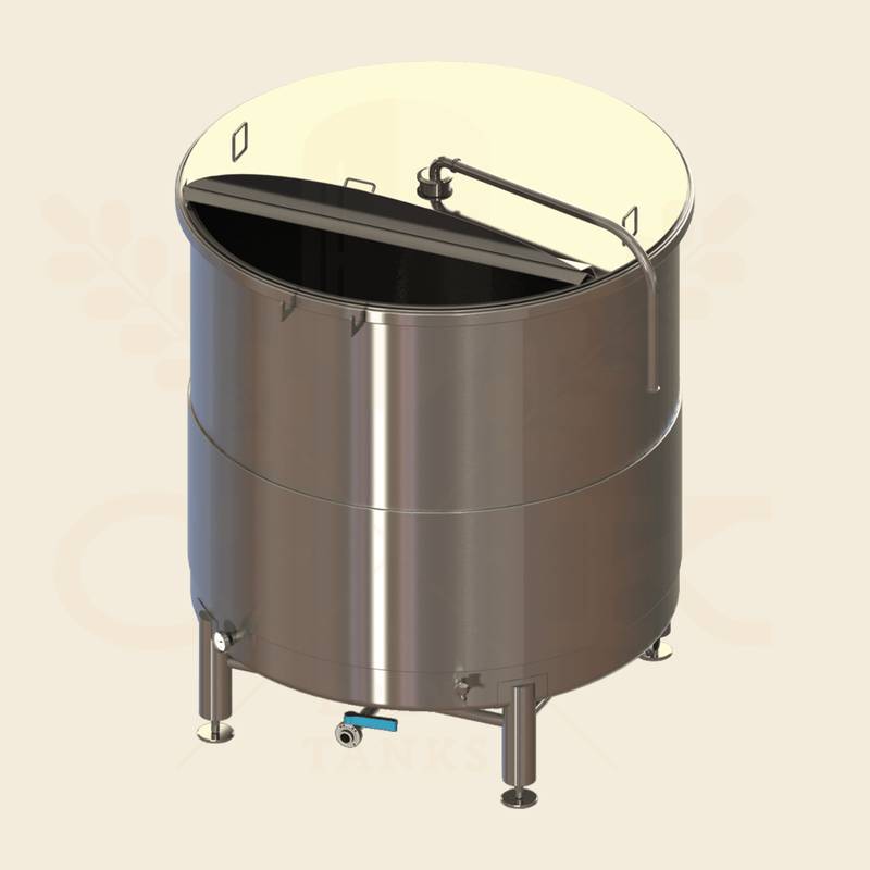 30 BBL | Open Top Fermentation Vessel | Lift Open Lid