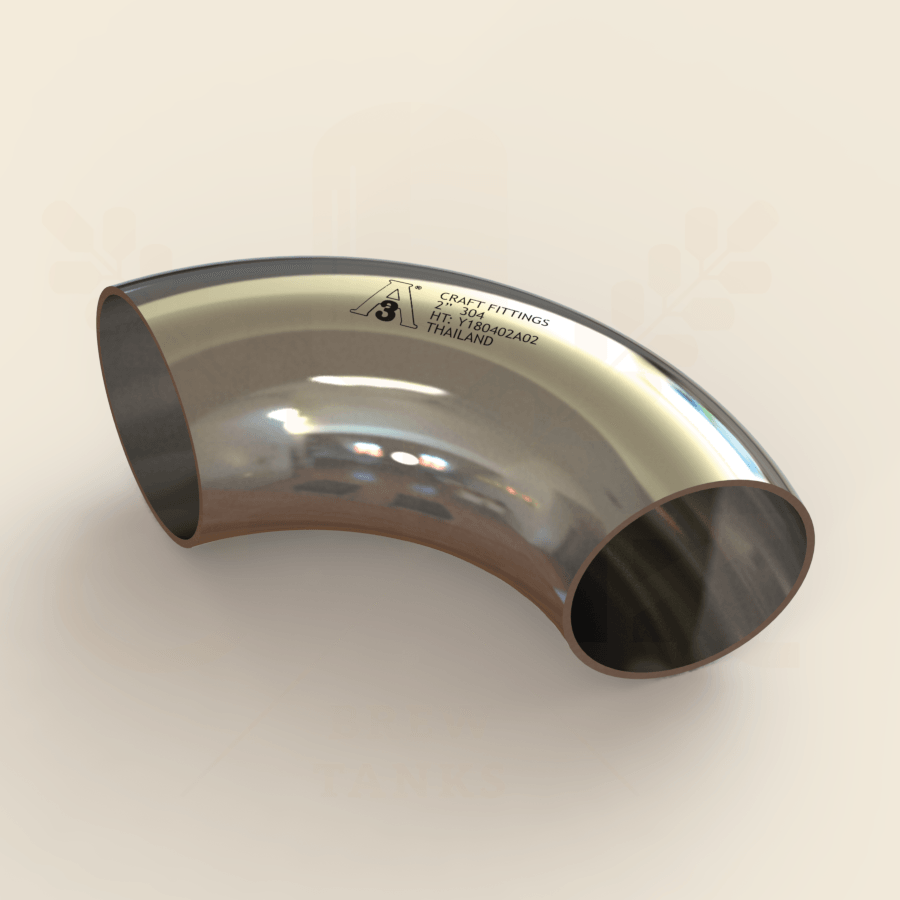 2.0 in. | 90 Degree Short Weld Elbow | 3A 304