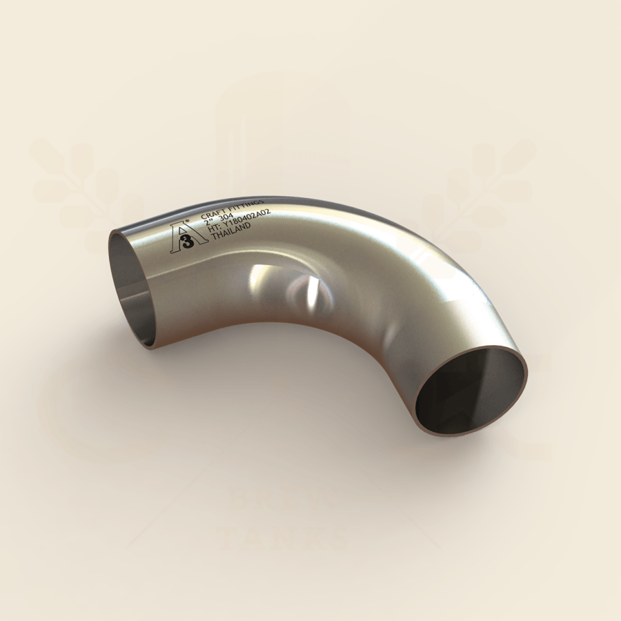 1.5 in. | 90 Degree Long Weld Elbow | 3A 304