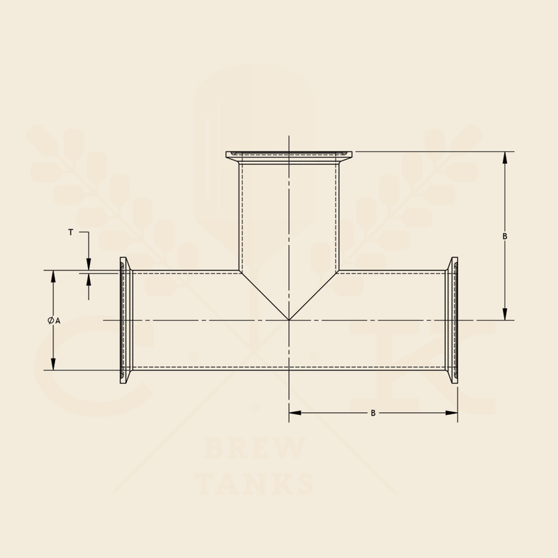 3.0 in. | Long Clamp Equal Tee | 3A 304
