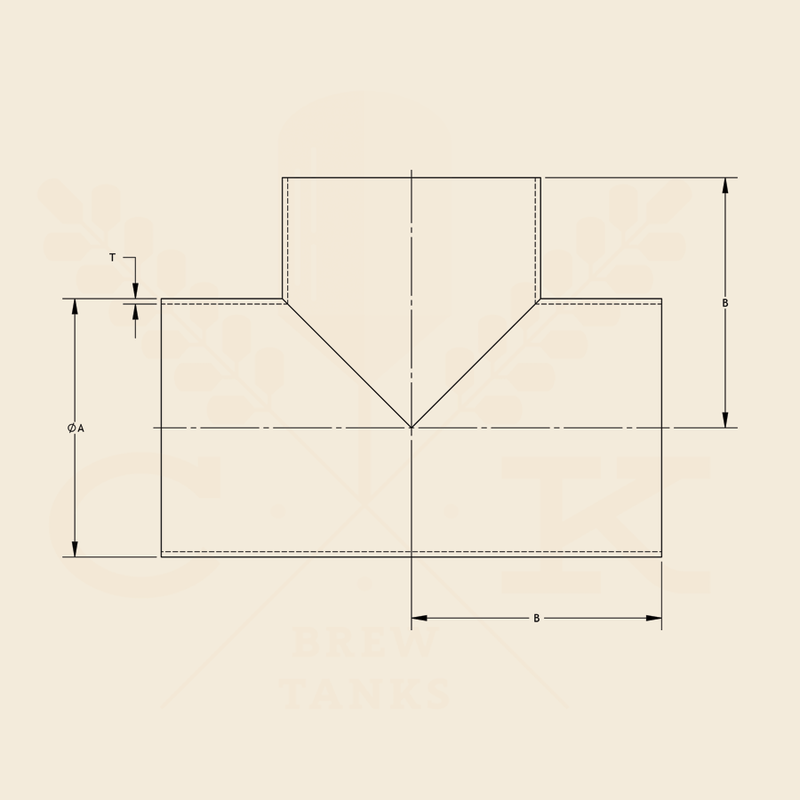 2.0 in. | Short Weld Equal Tee | 3A 304