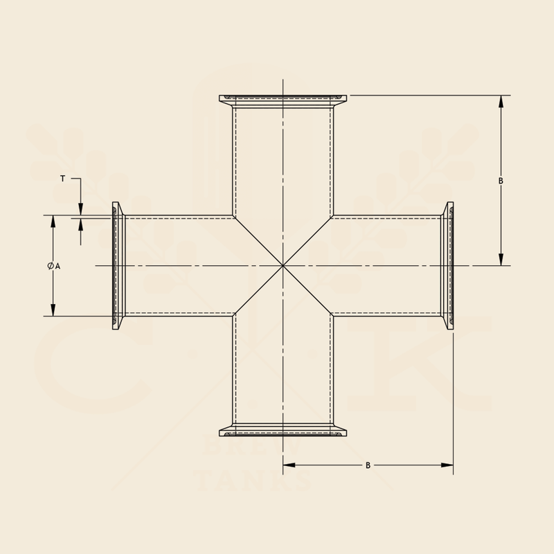 3.0 in. | Clamp Equal Cross | 3A 304