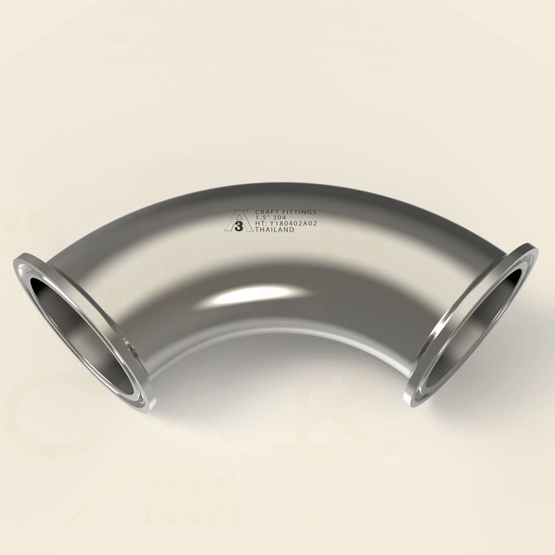 1.5 in. | 90 Degree Clamp Elbow | 3A 304