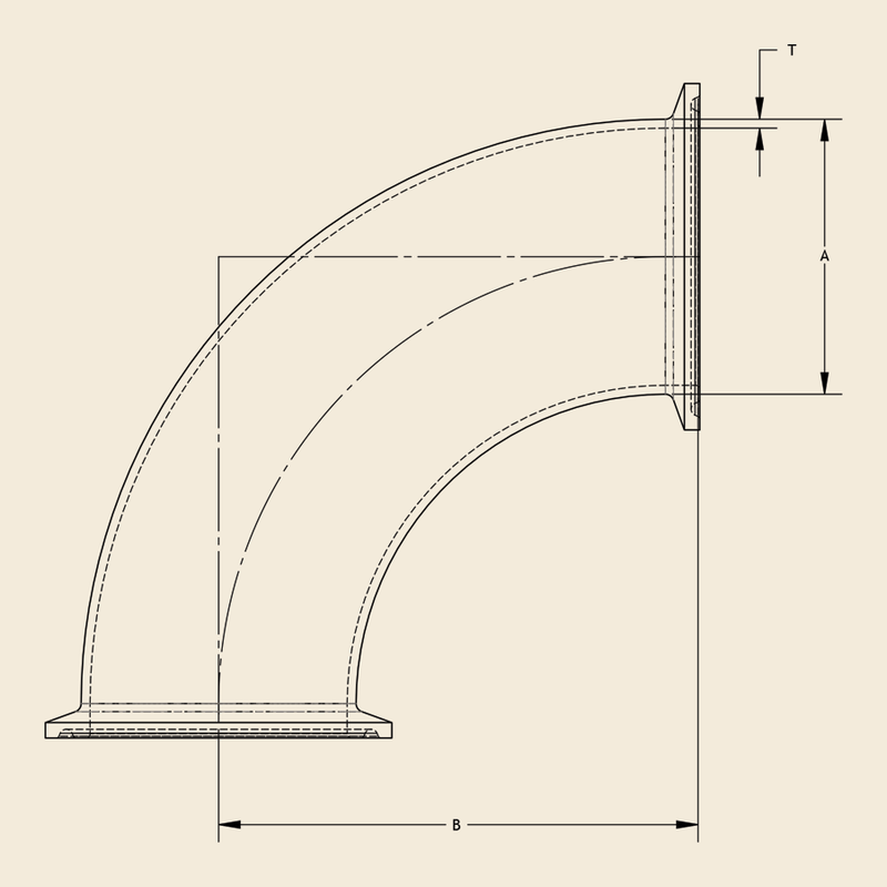 2.0 in. | 90 Degree Clamp Elbow | 3A 304