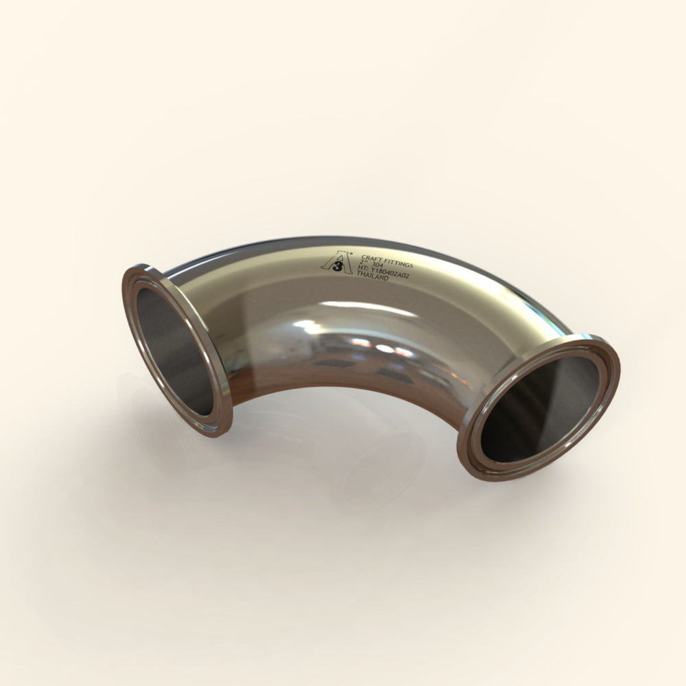 2.0 in. | 90 Degree Clamp Elbow | 3A 304
