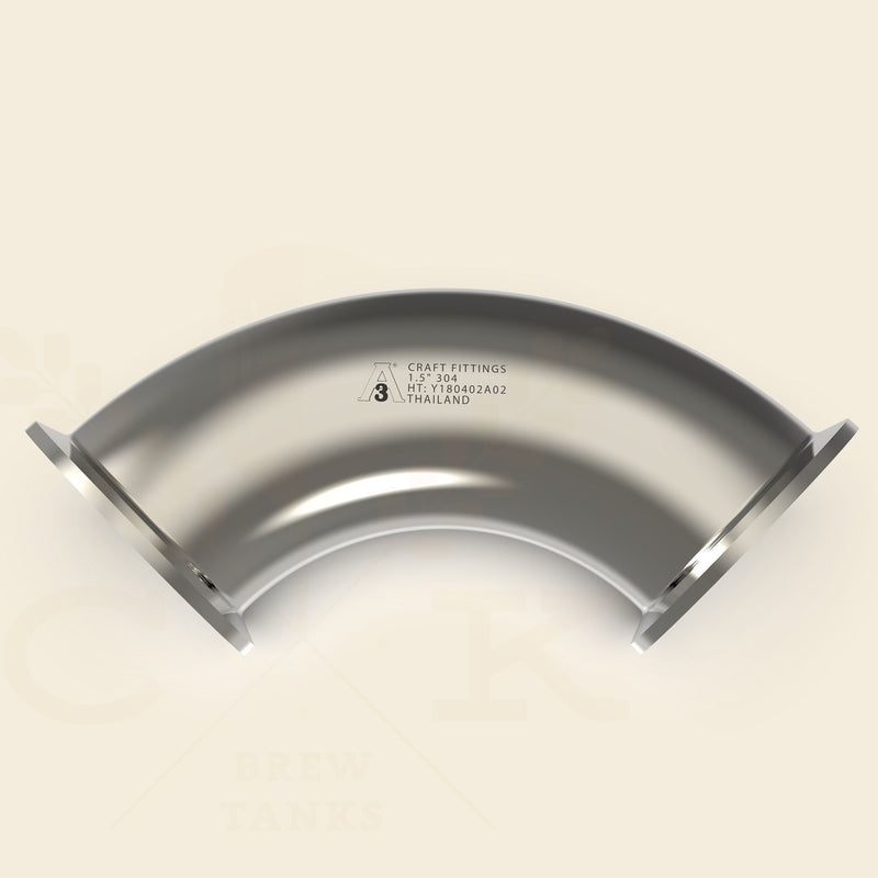 1.5 in. | 90 Degree Clamp Elbow | 3A 304