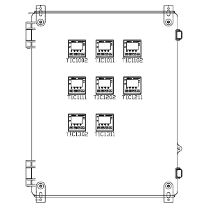 Cellar Control Panel, 8 Zones, 1/16 DIN Controllers
