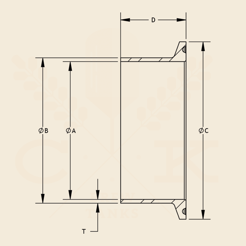 3.0 in. | Long Weld Ferrule | 3A 304